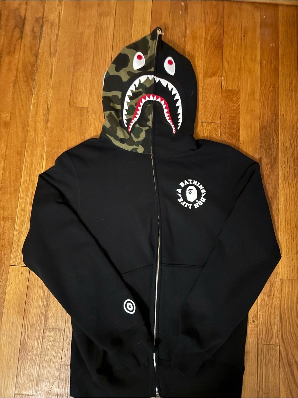 Bape x Big Sean Shark Full Zip Hoodie XL - Picture 7 of 10